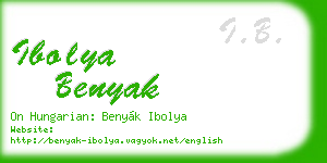 ibolya benyak business card