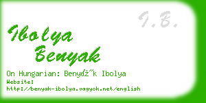 ibolya benyak business card